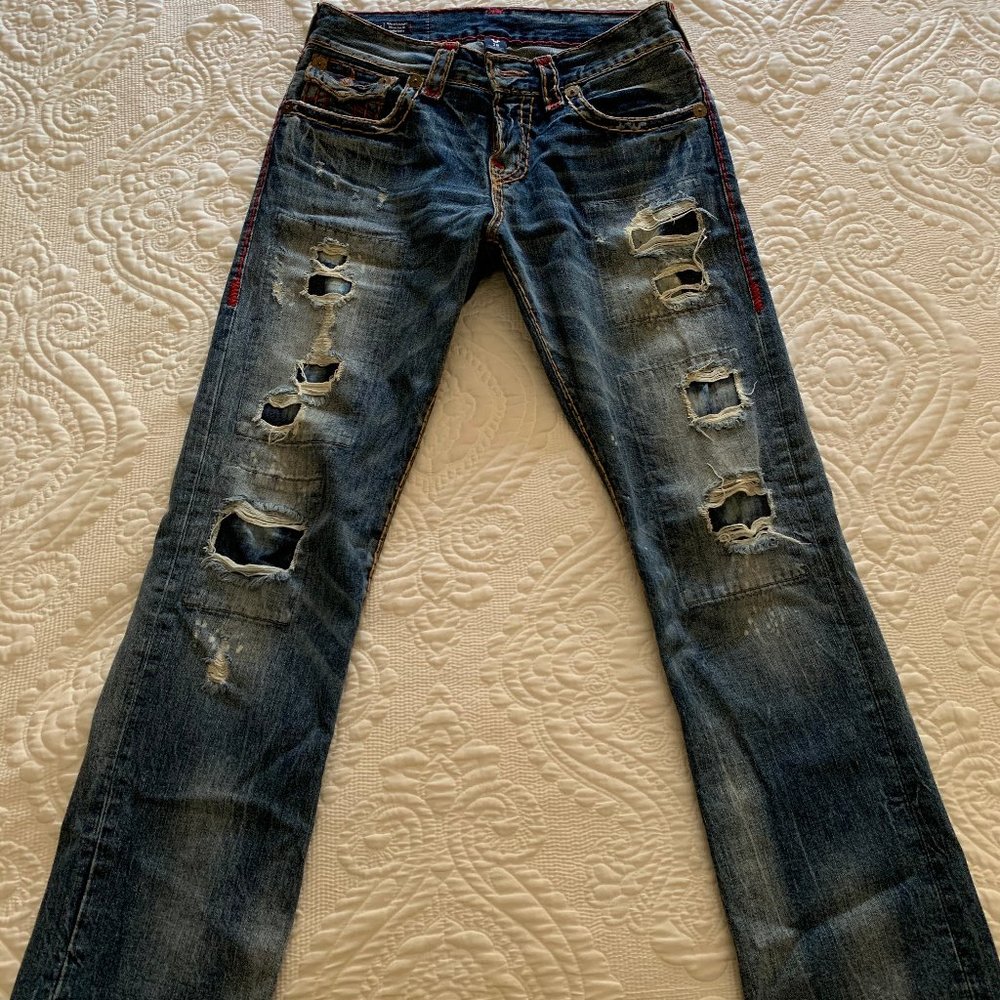 True Religion Ripped Blue Jeans (Made in USA)